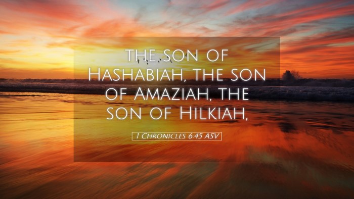 Picture 05 - 1 Chronicles 6:45 ASV Desktop Wallpaper - the son of Hashabiah, the son of Amaziah, the son - Desktop Bible Verse Wallpaper