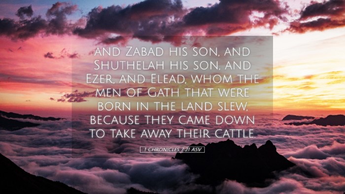 Picture 05 - 1 Chronicles 7:21 ASV Desktop Wallpaper - and Zabad his son, and Shuthelah his son, and - Desktop Bible Verse Wallpaper