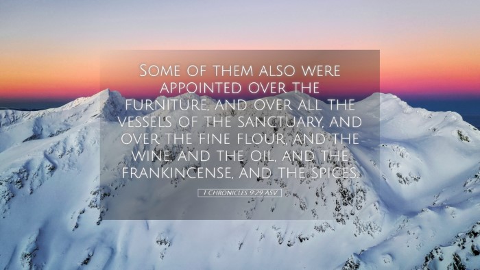 Picture 05 - 1 Chronicles 9:29 ASV Desktop Wallpaper - Some of them also were appointed over the - Desktop Bible Verse Wallpaper