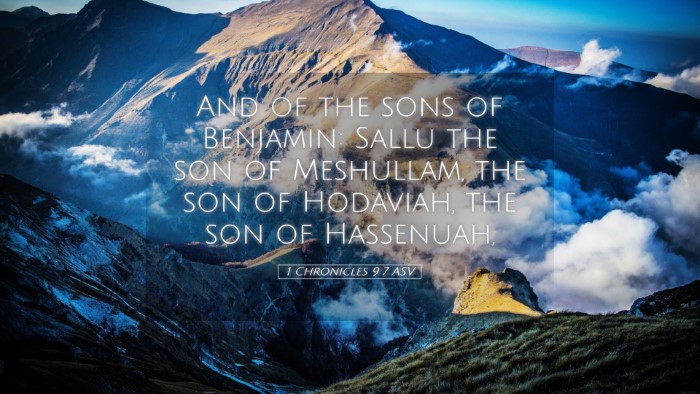 Picture 05 - 1 Chronicles 9:7 ASV Desktop Wallpaper - And of the sons of Benjamin: Sallu the son of - Desktop Bible Verse Wallpaper