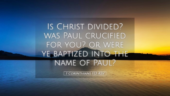 Picture 05 - 1 Corinthians 1:13 ASV Desktop Wallpaper - Is Christ divided? was Paul crucified for you? or - Desktop Bible Verse Wallpaper