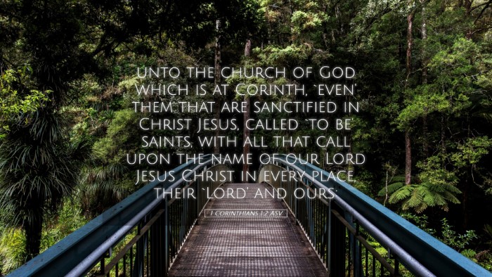 Picture 05 - 1 Corinthians 1:2 ASV Desktop Wallpaper - unto the church of God which is at Corinth, - Desktop Bible Verse Wallpaper