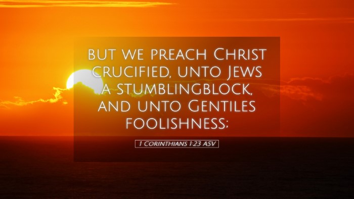 Picture 05 - 1 Corinthians 1:23 ASV Desktop Wallpaper - but we preach Christ crucified, unto Jews a - Desktop Bible Verse Wallpaper