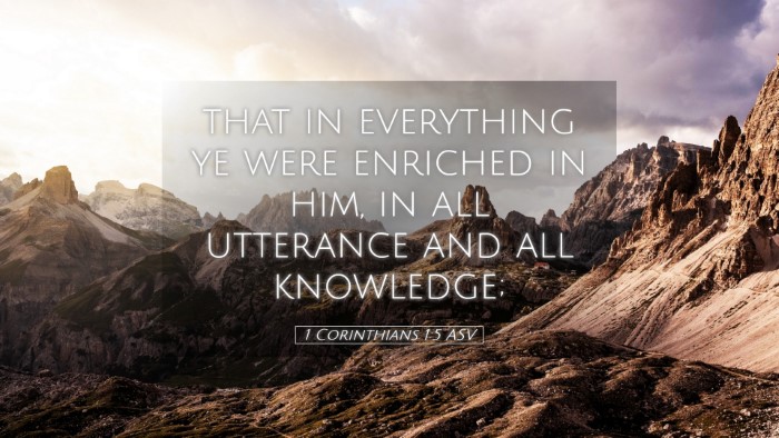 Picture 05 - 1 Corinthians 1:5 ASV Desktop Wallpaper - that in everything ye were enriched in him, in - Desktop Bible Verse Wallpaper