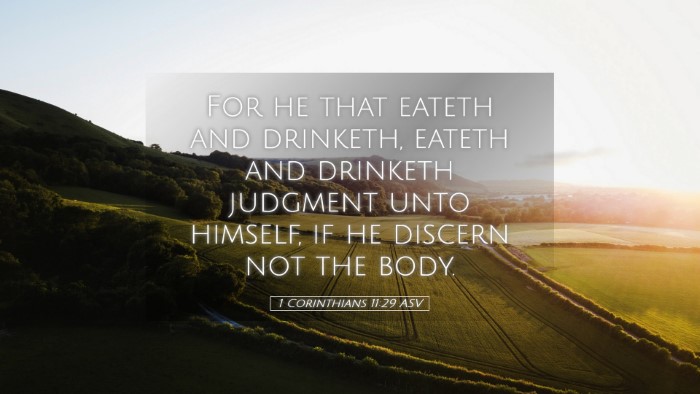 Picture 05 - 1 Corinthians 11:29 ASV Desktop Wallpaper - For he that eateth and drinketh, eateth and - Desktop Bible Verse Wallpaper