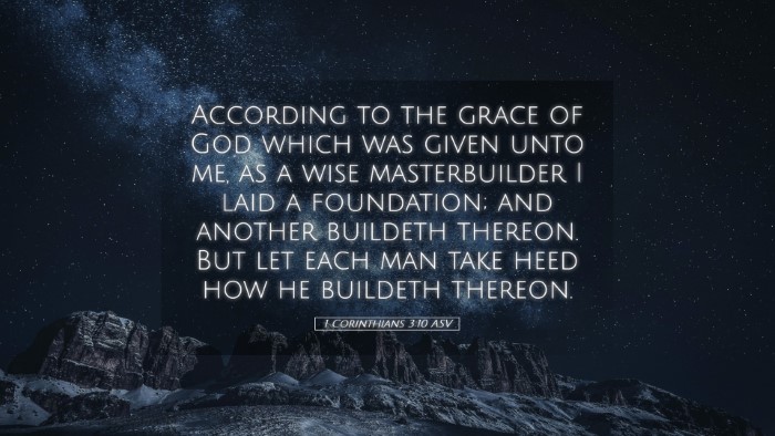 Picture 05 - 1 Corinthians 3:10 ASV Desktop Wallpaper - According to the grace of God which was given - Desktop Bible Verse Wallpaper
