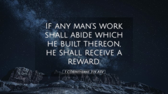 Picture 05 - 1 Corinthians 3:14 ASV Desktop Wallpaper - If any man's work shall abide which he built - Desktop Bible Verse Wallpaper