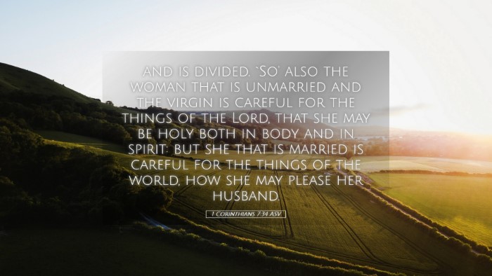 Picture 05 - 1 Corinthians 7:34 ASV Desktop Wallpaper - and is divided. `So' also the woman that is - Desktop Bible Verse Wallpaper