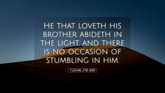 Picture 05 - 1 John 2:10 ASV Desktop Wallpaper - He that loveth his brother abideth in the light, - Desktop Bible Verse Wallpaper