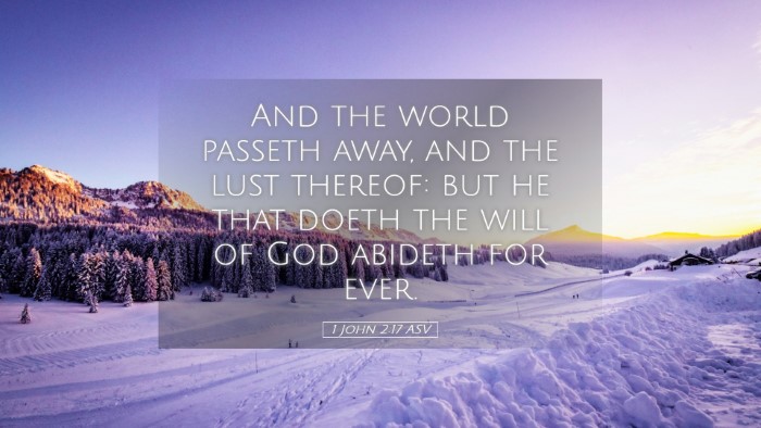 Picture 05 - 1 John 2:17 ASV Desktop Wallpaper - And the world passeth away, and the lust thereof: - Desktop Bible Verse Wallpaper