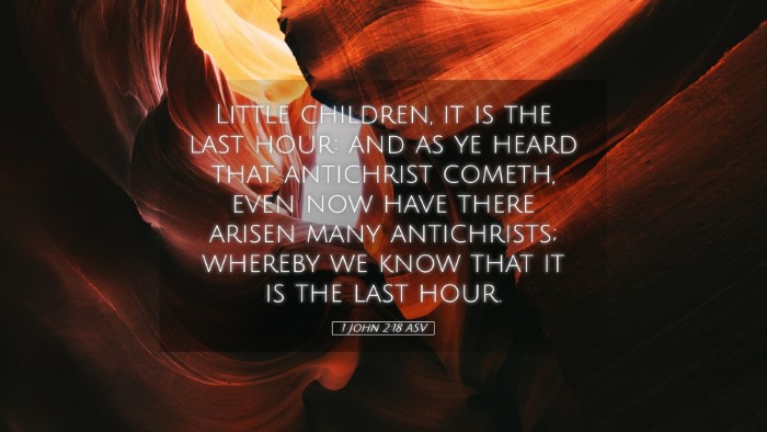 Picture 05 - 1 John 2:18 ASV Desktop Wallpaper - Little children, it is the last hour: and as ye - Desktop Bible Verse Wallpaper