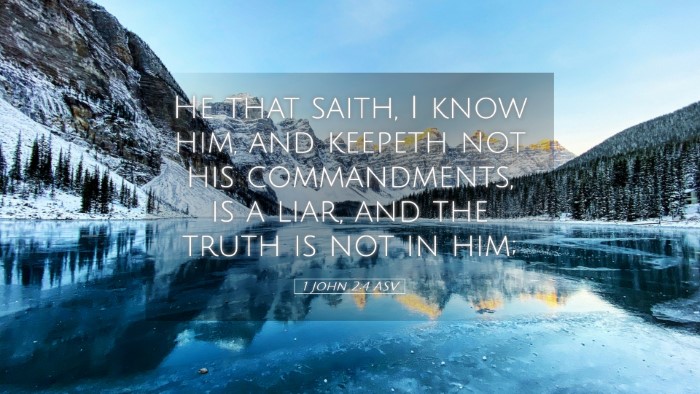 Picture 05 - 1 John 2:4 ASV Desktop Wallpaper - He that saith, I know him, and keepeth not his - Desktop Bible Verse Wallpaper