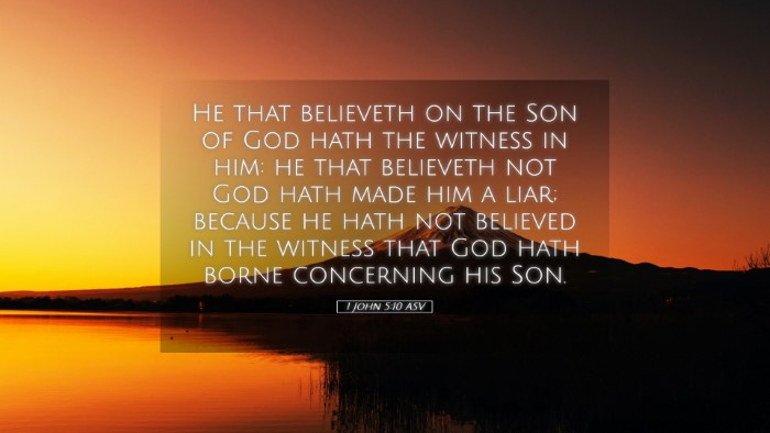 Picture 05 - 1 John 5:10 ASV Desktop Wallpaper - He that believeth on the Son of God hath the - Desktop Bible Verse Wallpaper