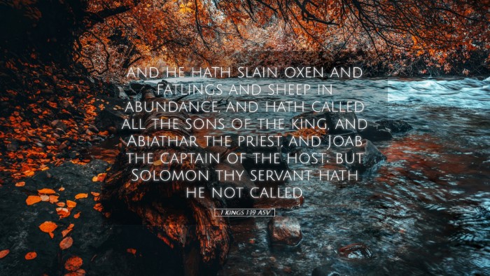 Picture 05 - 1 Kings 1:19 ASV Desktop Wallpaper - and he hath slain oxen and fatlings and sheep in - Desktop Bible Verse Wallpaper