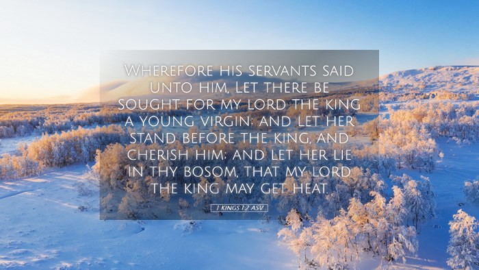 Picture 05 - 1 Kings 1:2 ASV Desktop Wallpaper - Wherefore his servants said unto him, Let there - Desktop Bible Verse Wallpaper