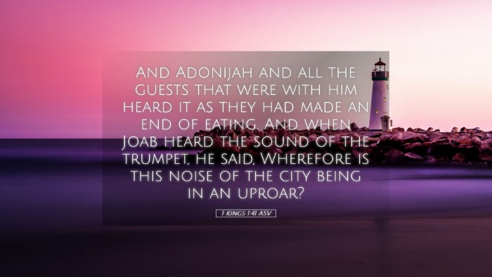 Picture 05 - 1 Kings 1:41 ASV Desktop Wallpaper - And Adonijah and all the guests that were with - Desktop Bible Verse Wallpaper