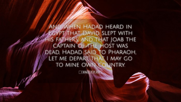 Picture 05 - 1 Kings 11:21 ASV Desktop Wallpaper - And when Hadad heard in Egypt that David slept - Desktop Bible Verse Wallpaper