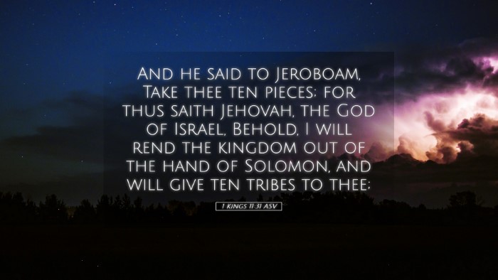 Picture 05 - 1 Kings 11:31 ASV Desktop Wallpaper - And he said to Jeroboam, Take thee ten pieces; - Desktop Bible Verse Wallpaper