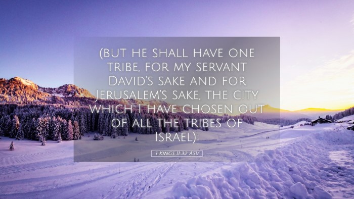 Picture 05 - 1 Kings 11:32 ASV Desktop Wallpaper - (but he shall have one tribe, for my servant - Desktop Bible Verse Wallpaper