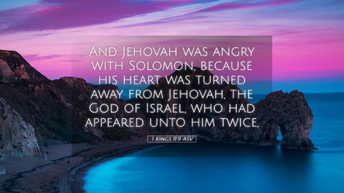 Picture 05 - 1 Kings 11:9 ASV Desktop Wallpaper - And Jehovah was angry with Solomon, because his - Desktop Bible Verse Wallpaper