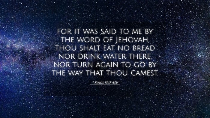 Picture 05 - 1 Kings 13:17 ASV Desktop Wallpaper - for it was said to me by the word of Jehovah, - Desktop Bible Verse Wallpaper