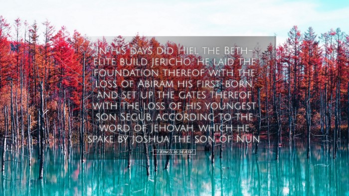 Picture 05 - 1 Kings 16:34 ASV Desktop Wallpaper - In his days did Hiel the Beth-elite build - Desktop Bible Verse Wallpaper