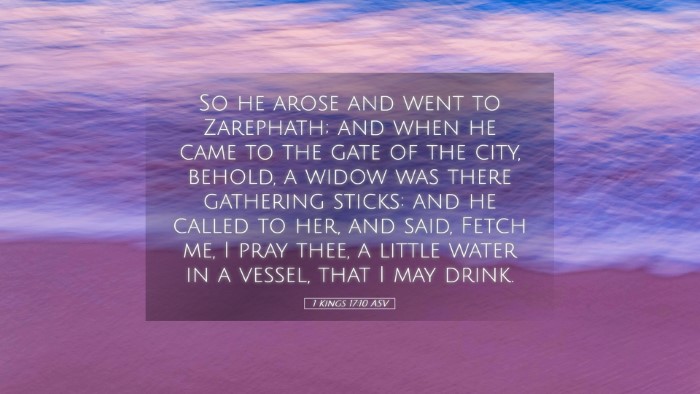 Picture 05 - 1 Kings 17:10 ASV Desktop Wallpaper - So he arose and went to Zarephath; and when he - Desktop Bible Verse Wallpaper