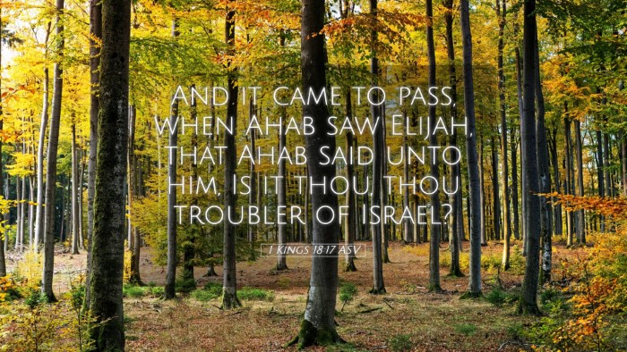 Picture 05 - 1 Kings 18:17 ASV Desktop Wallpaper - And it came to pass, when Ahab saw Elijah, that - Desktop Bible Verse Wallpaper