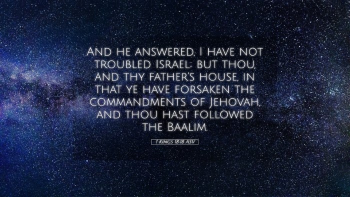 Picture 05 - 1 Kings 18:18 ASV Desktop Wallpaper - And he answered, I have not troubled Israel; but - Desktop Bible Verse Wallpaper