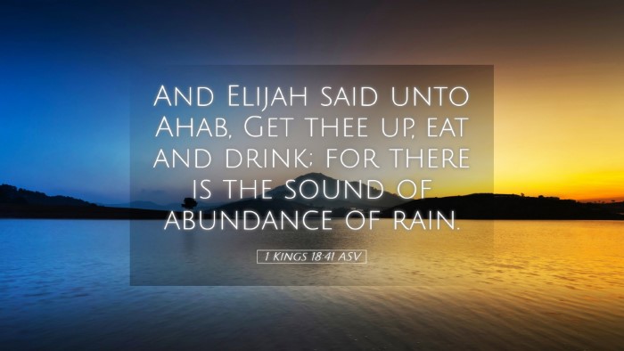 Picture 05 - 1 Kings 18:41 ASV Desktop Wallpaper - And Elijah said unto Ahab, Get thee up, eat and - Desktop Bible Verse Wallpaper