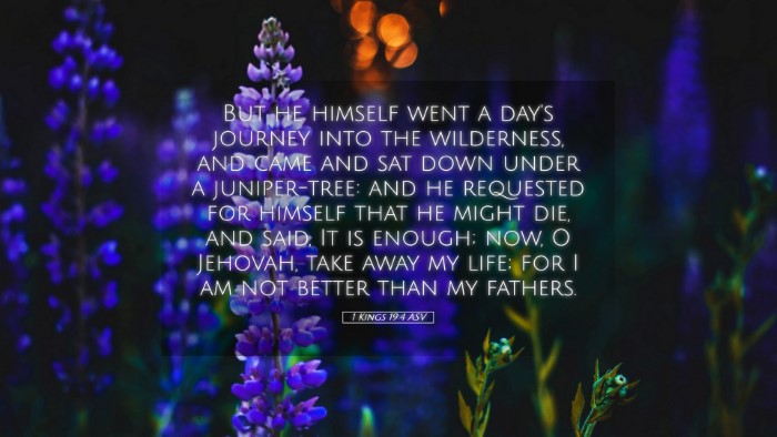 Picture 05 - 1 Kings 19:4 ASV Desktop Wallpaper - But he himself went a day's journey into the - Desktop Bible Verse Wallpaper
