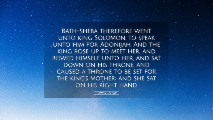 Picture 05 - 1 Kings 2:19 ASV Desktop Wallpaper - Bath-sheba therefore went unto king Solomon, to - Desktop Bible Verse Wallpaper