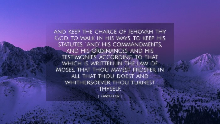 Picture 05 - 1 Kings 2:3 ASV Desktop Wallpaper - and keep the charge of Jehovah thy God, to walk - Desktop Bible Verse Wallpaper