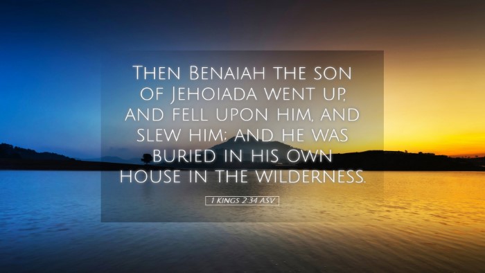 Picture 05 - 1 Kings 2:34 ASV Desktop Wallpaper - Then Benaiah the son of Jehoiada went up, and - Desktop Bible Verse Wallpaper