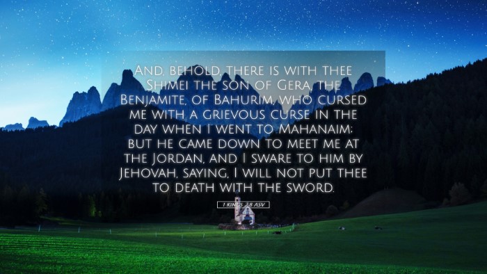 Picture 05 - 1 Kings 2:8 ASV Desktop Wallpaper - And, behold, there is with thee Shimei the son of - Desktop Bible Verse Wallpaper