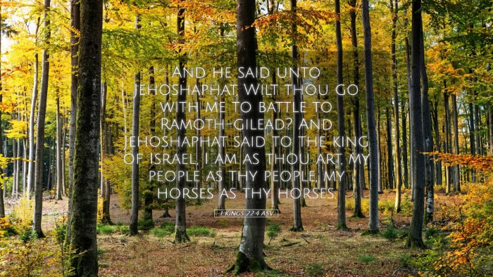Picture 05 - 1 Kings 22:4 ASV Desktop Wallpaper - And he said unto Jehoshaphat, Wilt thou go with - Desktop Bible Verse Wallpaper