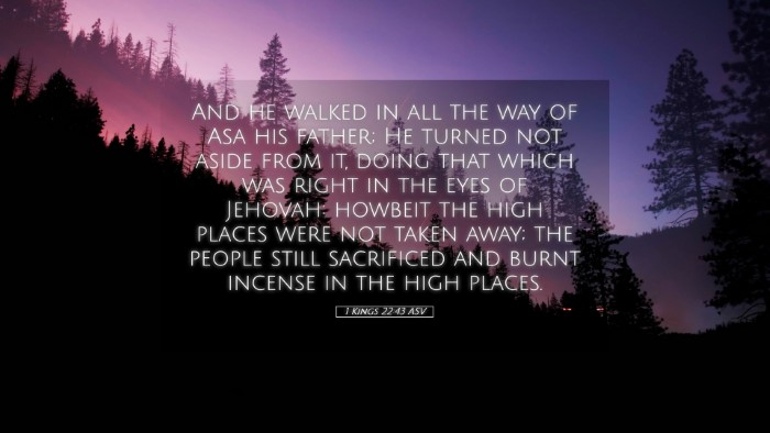 Picture 05 - 1 Kings 22:43 ASV Desktop Wallpaper - And he walked in all the way of Asa his father; - Desktop Bible Verse Wallpaper