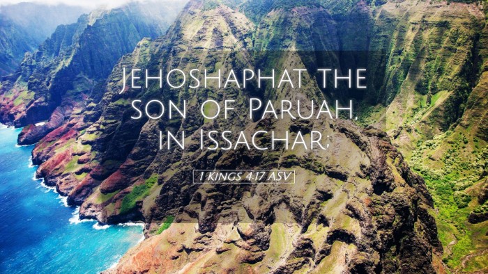 Picture 05 - 1 Kings 4:17 ASV Desktop Wallpaper - Jehoshaphat the son of Paruah, in - Desktop Bible Verse Wallpaper