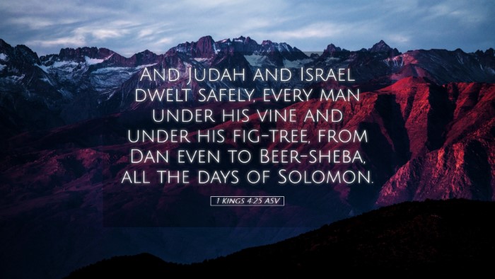 Picture 05 - 1 Kings 4:25 ASV Desktop Wallpaper - And Judah and Israel dwelt safely, every man - Desktop Bible Verse Wallpaper