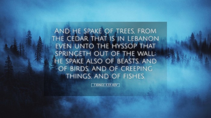 Picture 05 - 1 Kings 4:33 ASV Desktop Wallpaper - And he spake of trees, from the cedar that is in - Desktop Bible Verse Wallpaper
