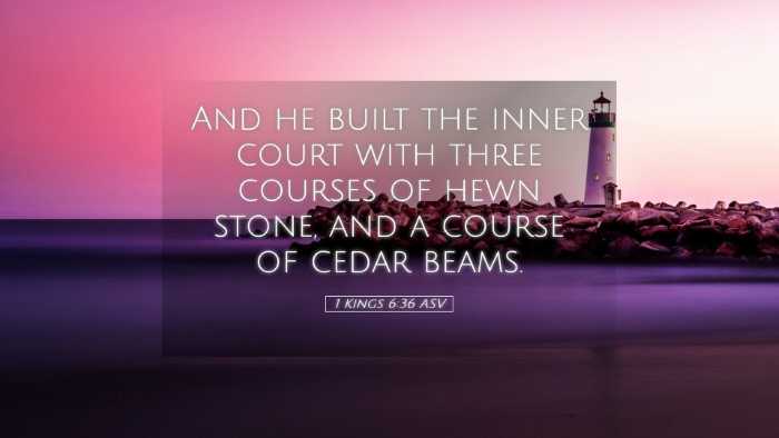 Picture 05 - 1 Kings 6:36 ASV Desktop Wallpaper - And he built the inner court with three courses - Desktop Bible Verse Wallpaper