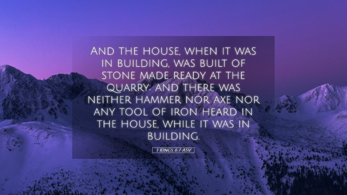 Picture 05 - 1 Kings 6:7 ASV Desktop Wallpaper - And the house, when it was in building, was built - Desktop Bible Verse Wallpaper