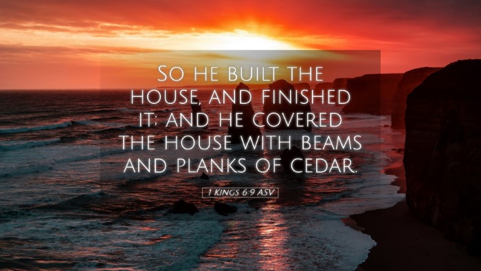 Picture 05 - 1 Kings 6:9 ASV Desktop Wallpaper - So he built the house, and finished it; and he - Desktop Bible Verse Wallpaper