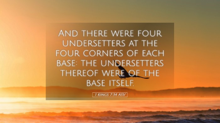 Picture 05 - 1 Kings 7:34 ASV Desktop Wallpaper - And there were four undersetters at the four - Desktop Bible Verse Wallpaper