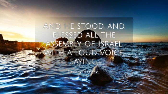 Picture 05 - 1 Kings 8:55 ASV Desktop Wallpaper - And he stood, and blessed all the assembly of - Desktop Bible Verse Wallpaper