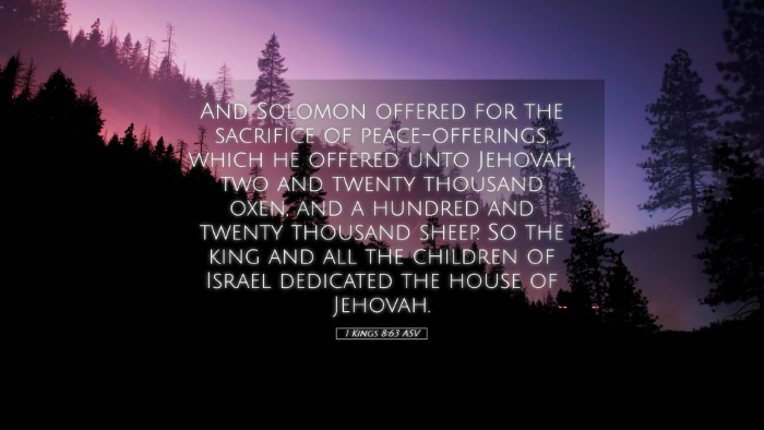 Picture 05 - 1 Kings 8:63 ASV Desktop Wallpaper - And Solomon offered for the sacrifice of - Desktop Bible Verse Wallpaper