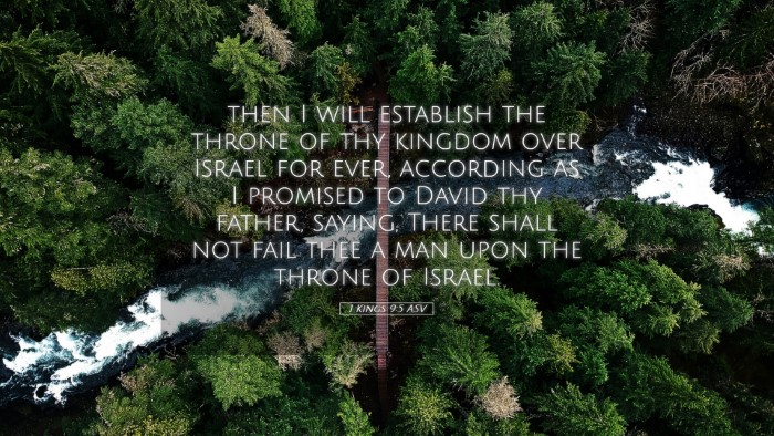 Picture 05 - 1 Kings 9:5 ASV Desktop Wallpaper - then I will establish the throne of thy kingdom - Desktop Bible Verse Wallpaper