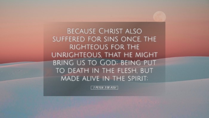 Picture 05 - 1 Peter 3:18 ASV Desktop Wallpaper - Because Christ also suffered for sins once, the - Desktop Bible Verse Wallpaper