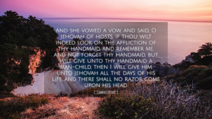 Picture 05 - 1 Samuel 1:11 ASV Desktop Wallpaper - And she vowed a vow, and said, O Jehovah of - Desktop Bible Verse Wallpaper
