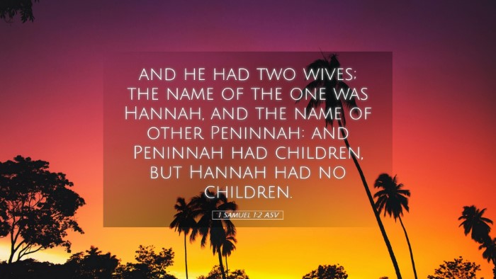 Picture 05 - 1 Samuel 1:2 ASV Desktop Wallpaper - and he had two wives; the name of the one was - Desktop Bible Verse Wallpaper